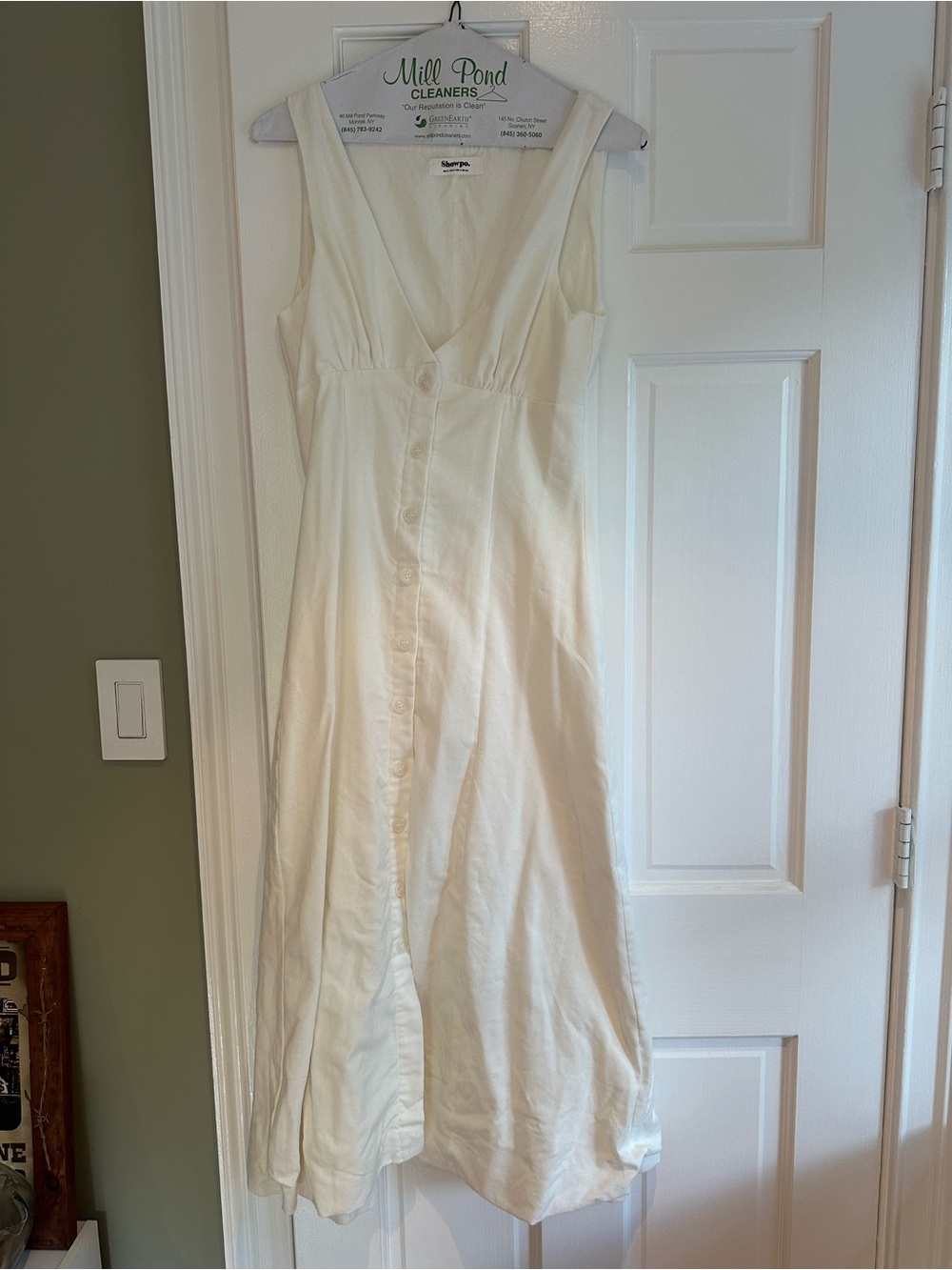 Showpo Cream Button-Front Maxi Dress